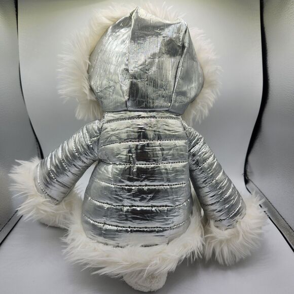 Bath & Body Works Igloo Polar Bear Plush 16" White With Silver Coat - Picture 8 of 13